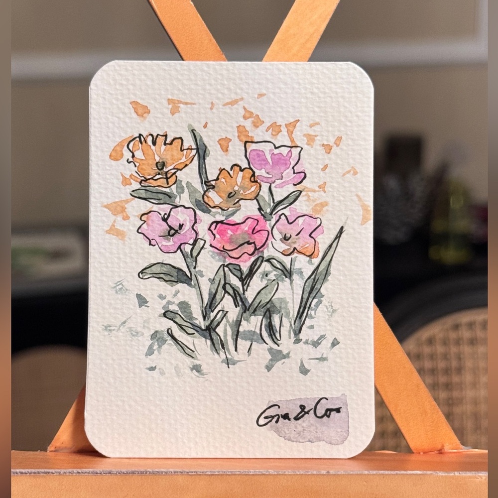 ACEO Original Floral Watercolor illustration